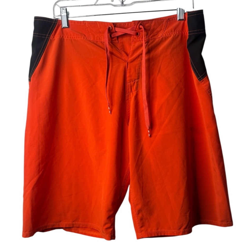 Oakley Orange and Black Men's Swim Board Shorts